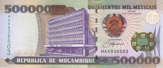 Mosambik p142 500.000 Meticais 2003